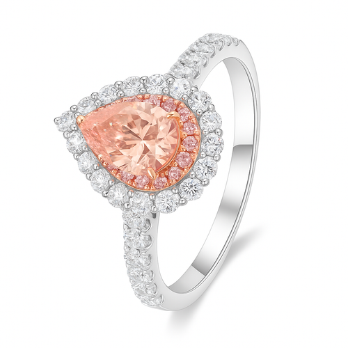 Lab Diamond Pink Pear Cut