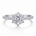 Lab Diamond Round Cut 6 Prong