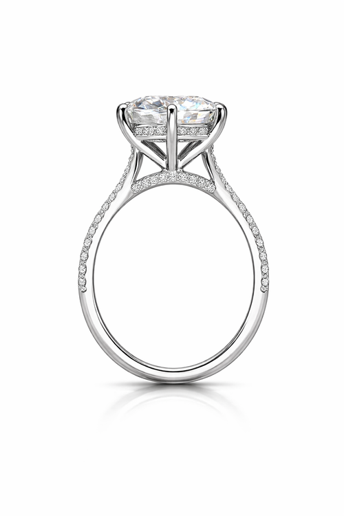 Lab Diamond Round Cut 6 Prone