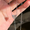 Heart-cut lab-grown diamond pendant necklace