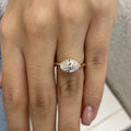 East-west oval-cut lab-grown diamond ring