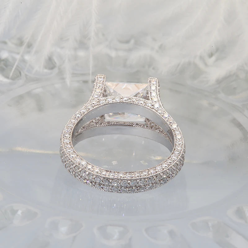 Princess lab-grown diamond ring