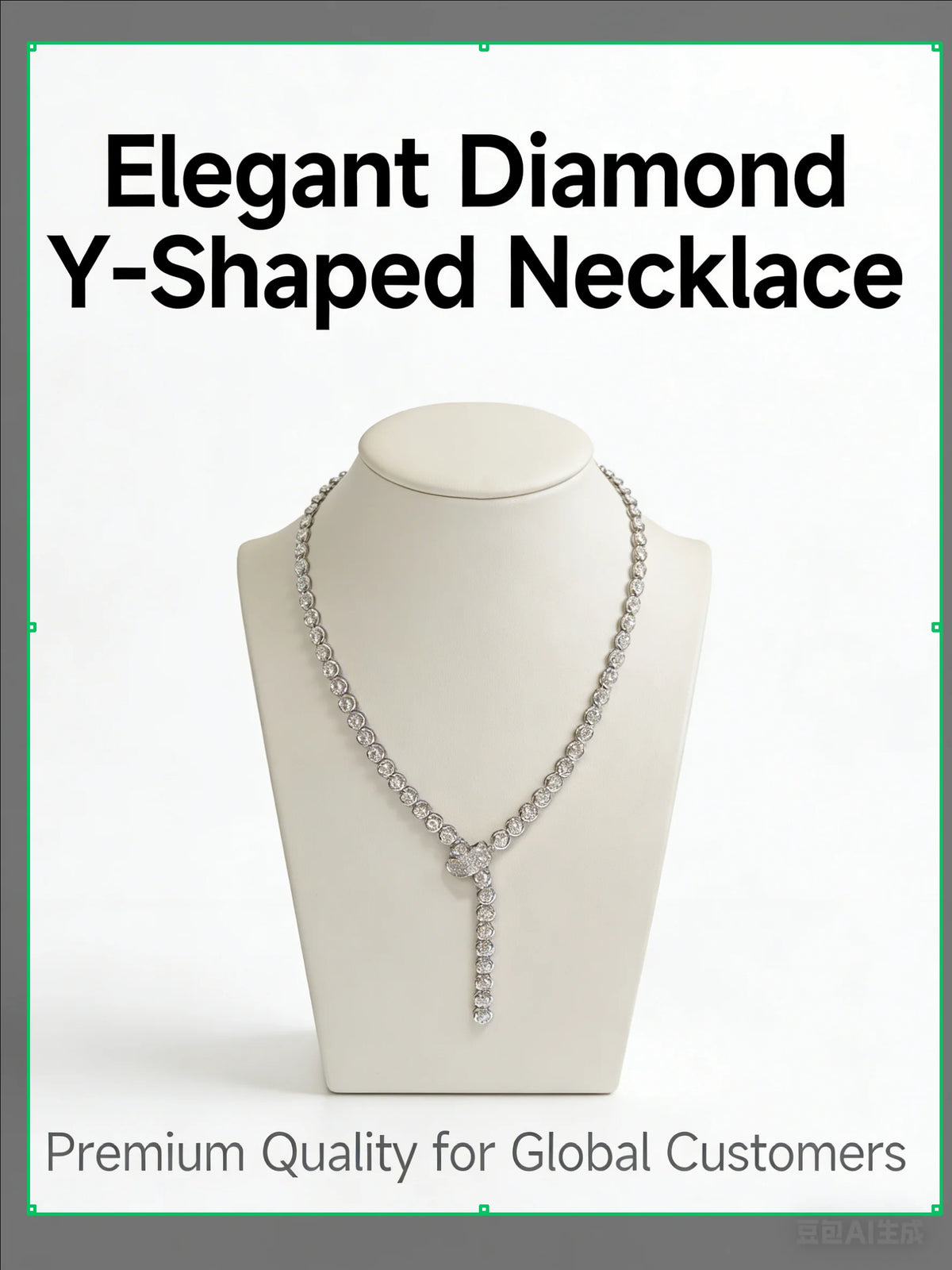 Bezel-style lab-grown diamond necklace