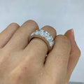 Five-stone radiant-cut lab-grown diamond band