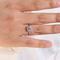 Round lab-grown diamond engagement ring