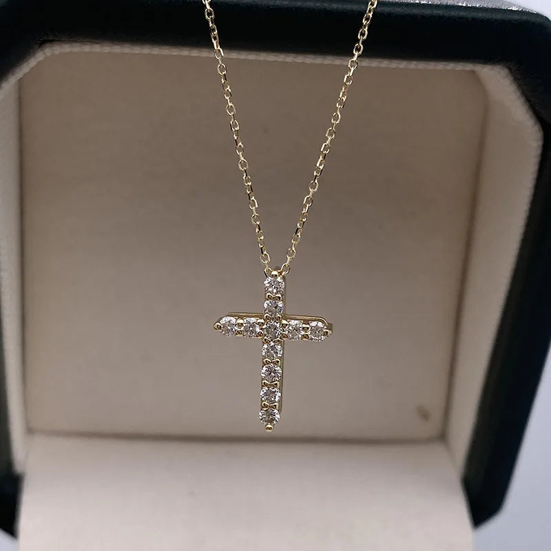 Lab-grown diamond cross design