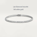 Round lab-grown diamond tennis bracelet