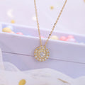 Round lab-grown diamond solitaire pendant