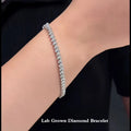 Pear lab-grown diamond tennis bracelet