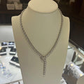 Lab-grown diamond bezel-set necklace