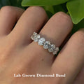 Seven-stone oval lab-grown diamond band