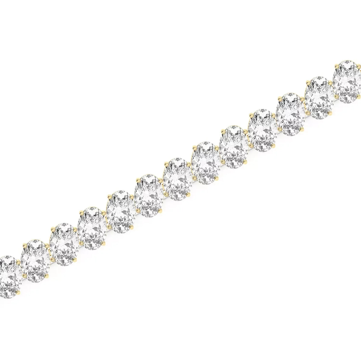 Oval diamond line bracelet