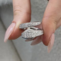 Round lab-grown diamond wrap ring