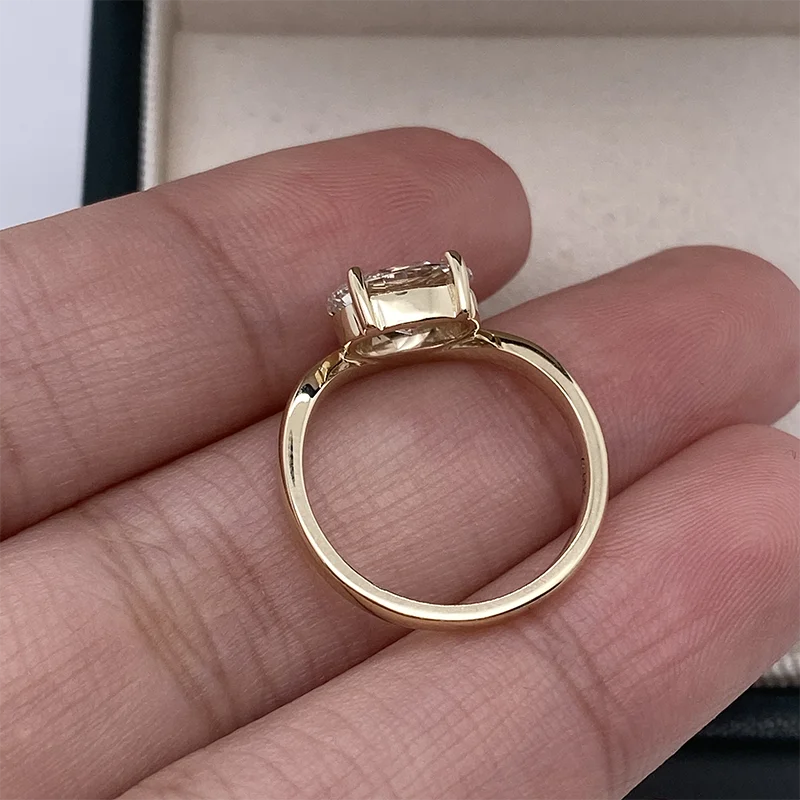 Classic oval diamond solitaire engagement ring