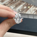 Eight carat oval lab-grown diamond engagement ring