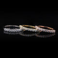 Round lab-grown diamond wedding band