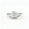 Pear-cut lab-grown diamond engagement ring with twisted shank