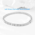 Princess-cut lab-grown diamond tennis bracelet