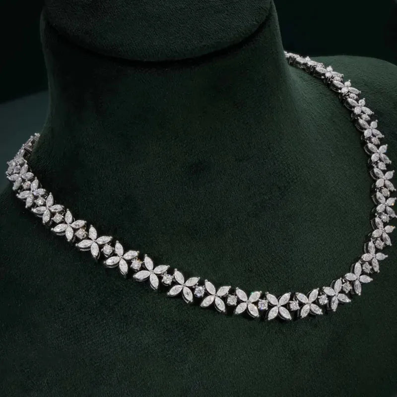 Marquise diamond bridal choker