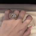 Pear-cut lab-grown diamond crossover ring