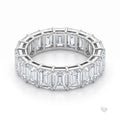 Emerald-cut lab-grown diamond eternity band