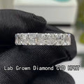 Radiant-cut lab-grown diamond eternity band