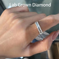 Eight-stone emerald-cut lab-grown diamond band