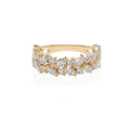 Marquise and round lab-grown diamond half-eternity band