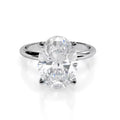 Oval-cut lab-grown diamond engagement ring