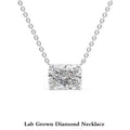 Radiant-cut lab-grown diamond solitaire pendant necklace