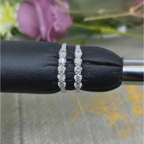 Delicate five-stone round lab-grown diamond band