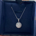 Lab-grown diamond solitaire pendant necklace