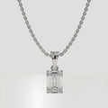 Step-cut lab-grown diamond necklace