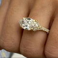 Marquise-cut lab-grown diamond split-shank ring