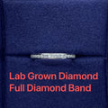 Round lab-grown diamond channel-set eternity band
