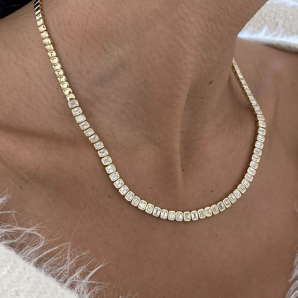Refined lab-grown diamond necklace