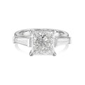 Two carat princess-cut lab-grown diamond platinum ring