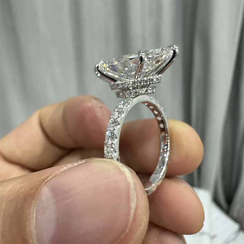 Marquise-cut diamond engagement ring