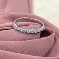 Round lab-grown diamond wedding band