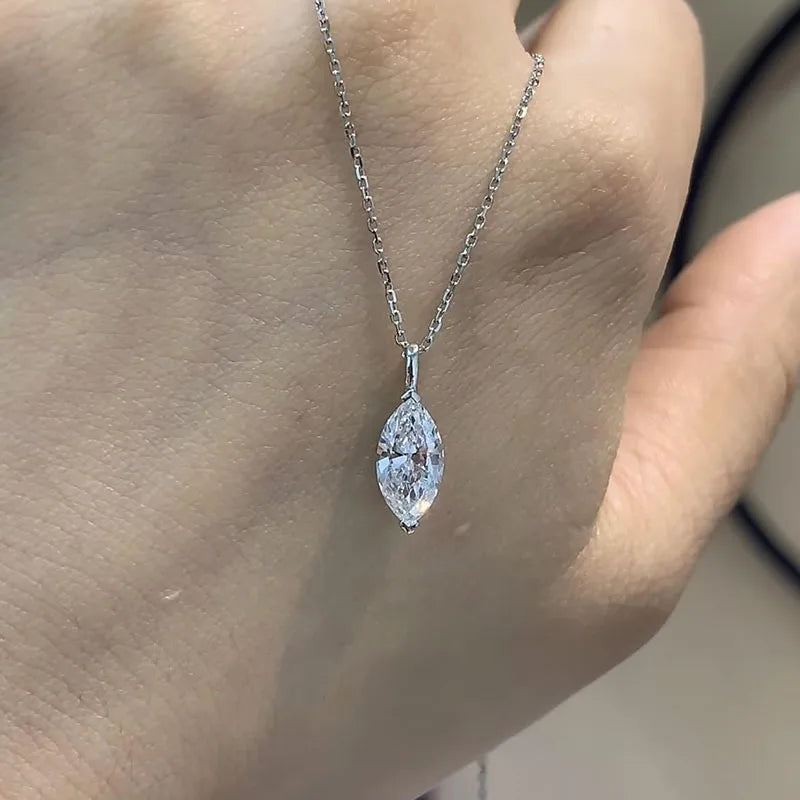 Lab-grown diamond solitaire pendant necklace