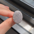 Round lab-grown diamond statement ring