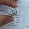 Pear-cut lab-grown diamond bridal ring set