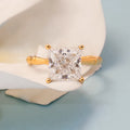 Princess-cut lab-grown diamond engagement ring