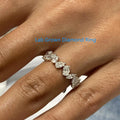 Mixed-cut lab-grown diamond half-eternity ring