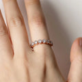 Round lab-grown diamond bezel ring in gold