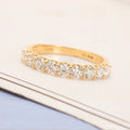 Round lab-grown diamond band ring