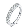 Round lab-grown diamond wedding band in 14K gold