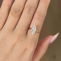 Marquise-cut lab-grown diamond solitaire ring