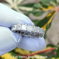 Princess-cut lab-grown diamond full eternity ring