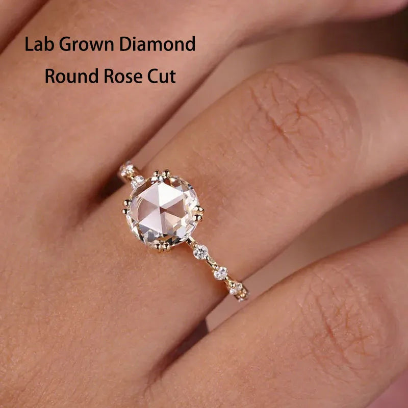 Round lab-grown diamond bubble band